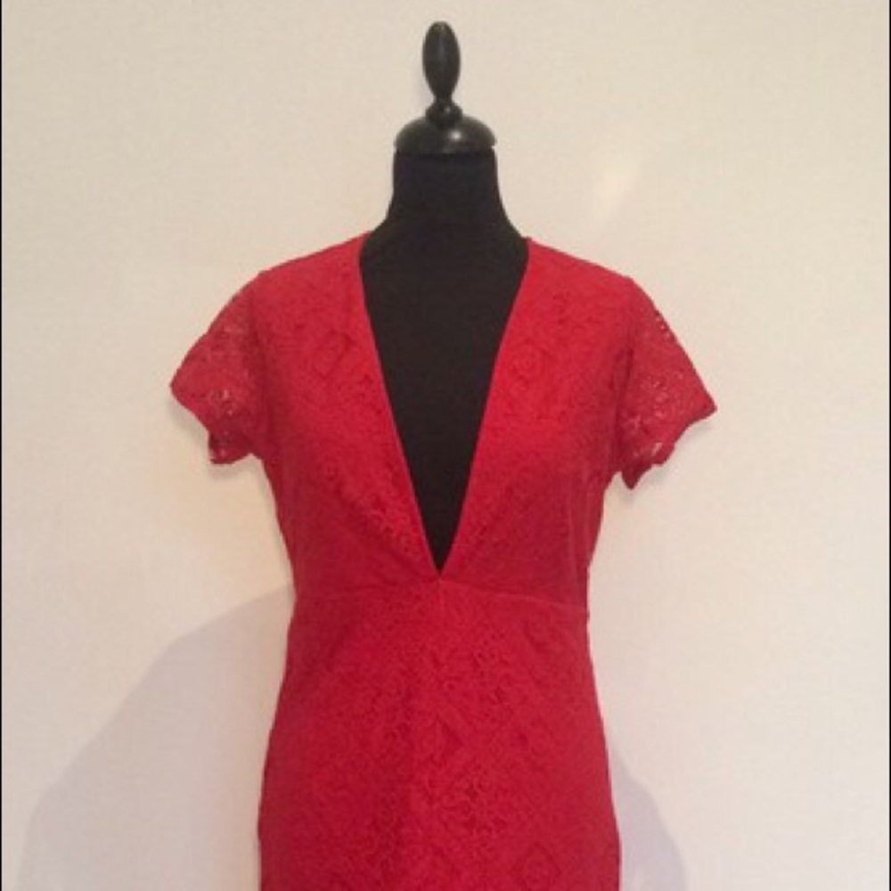 Forever 21 Red Maxi with Front Slit